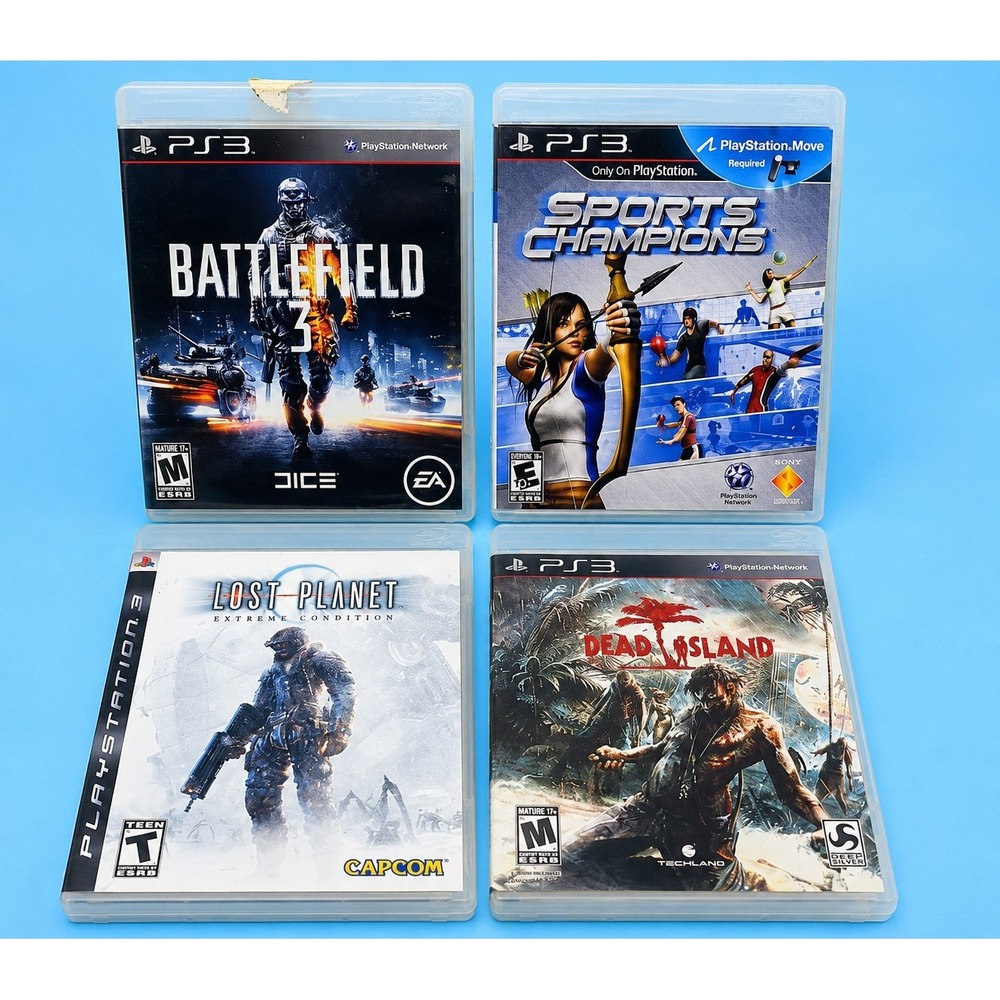 PlayStation 3 Lot: Battlefield 3 Sports Champions Dead Island Lost Planet -1963